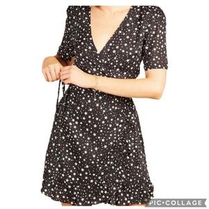 Cotton Candy LA Black Star Wrap Dress
